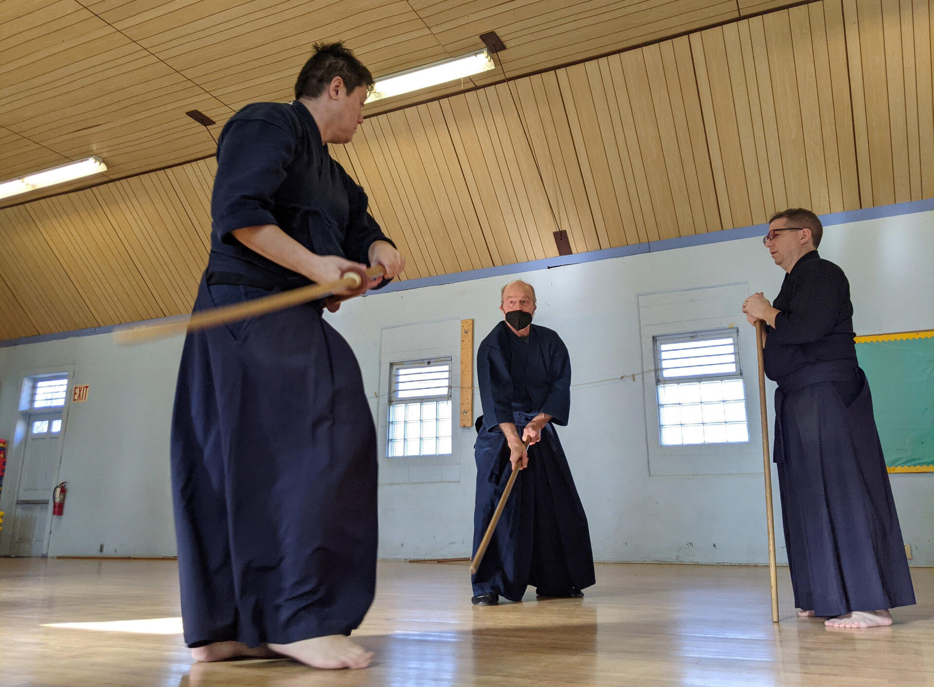 Practice in the hall